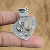 Natural White Quartz Gemstone Pendant 925 Sterling Silver Jewelry For Women