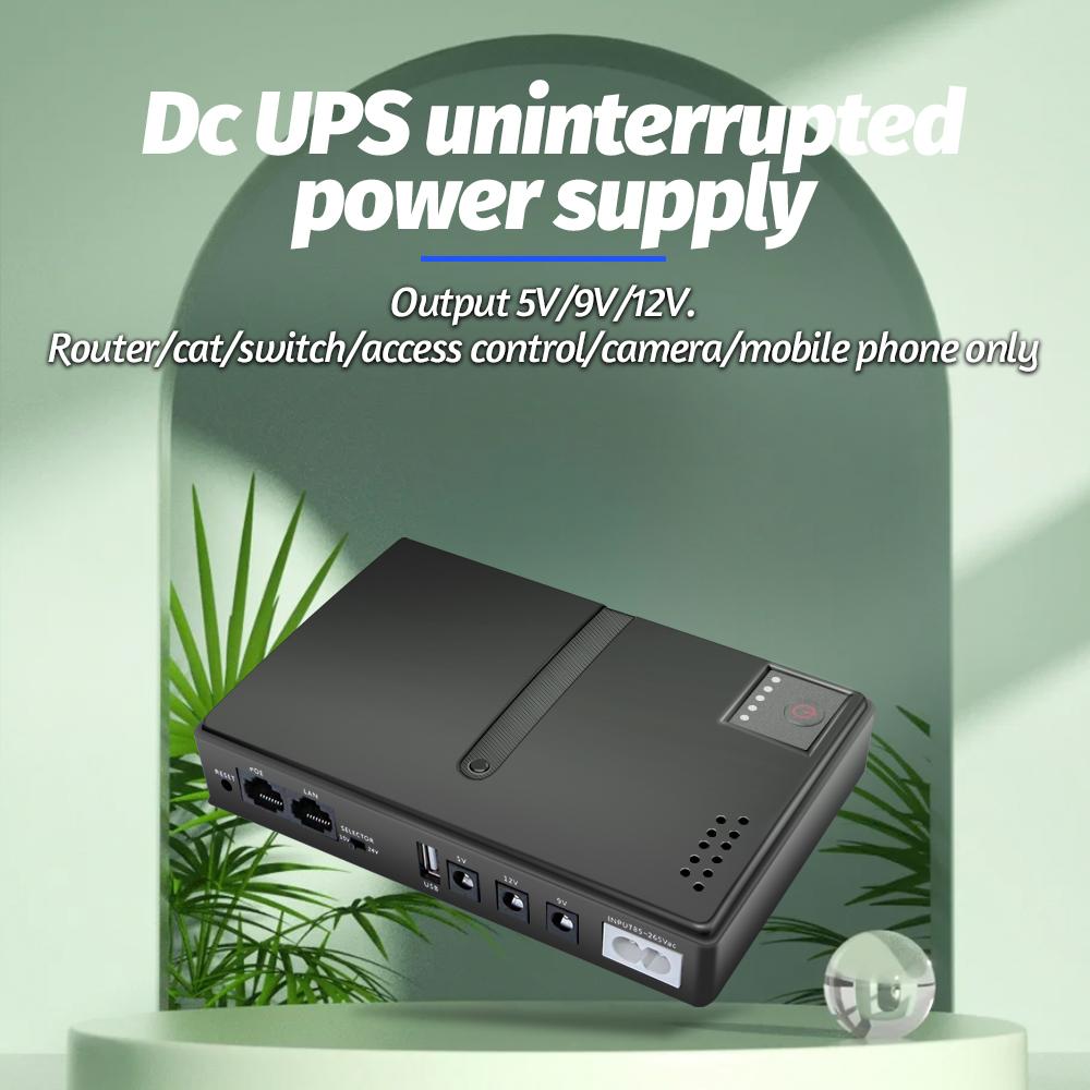 Резервный аккумулятор UPS 5 В 9 В 12 В 2 А 15 В 24 В 1 А выходной источник бесперебойного питания для IP-камеры Wi-Fi