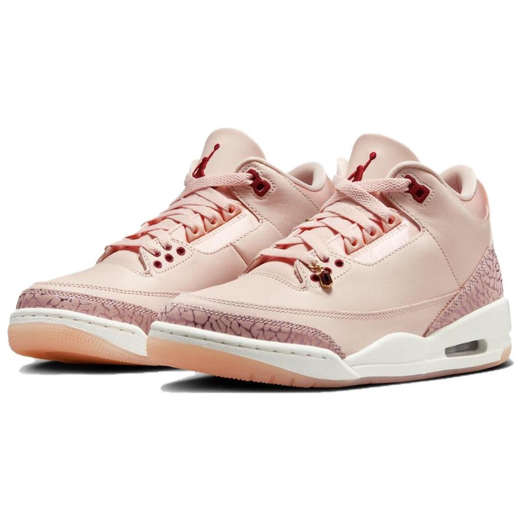 Кроссовки женские Air Jordan 3 Retro Treat Yourself розовые, выцветшие, коралловые, спортивные, красные HJ0178-600