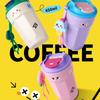450ml Large Capacity Water Bottle Cartoon Girls Juice Milk Bottle Funny Coffee Cup Home Office