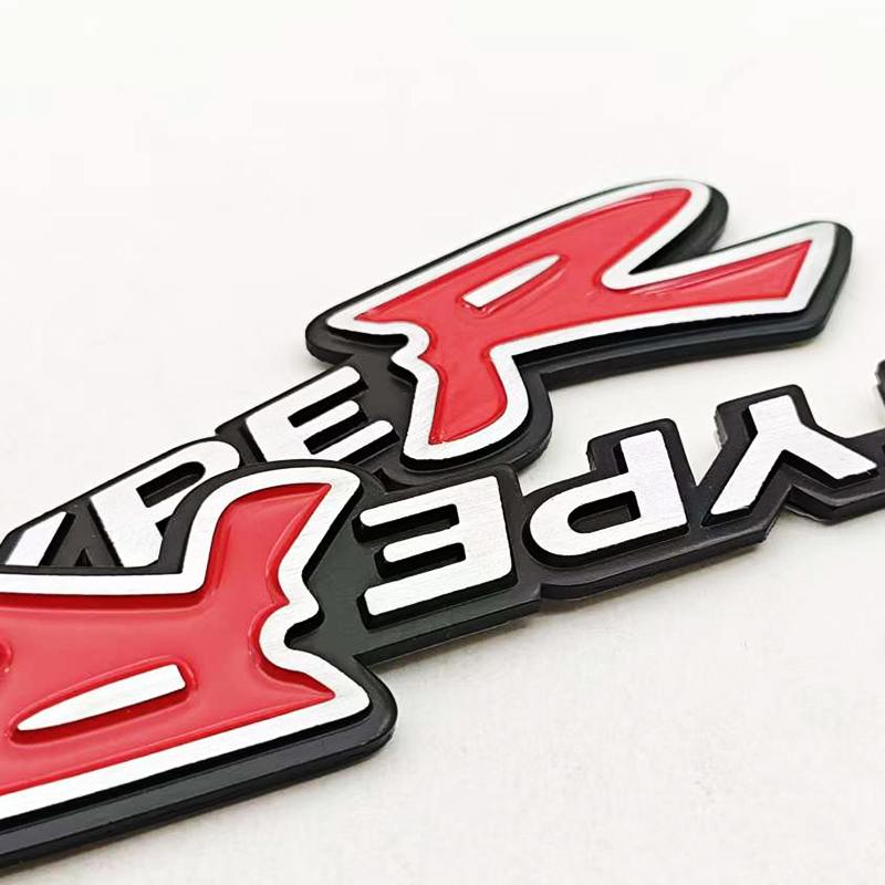 AAALZ1 3D Metal Car Sticker Logo TypeR Badge Emblem For Honda CIVIC Type R FD2 FD FA 5 Mugen TypeR Racing Auto Styling Accessories