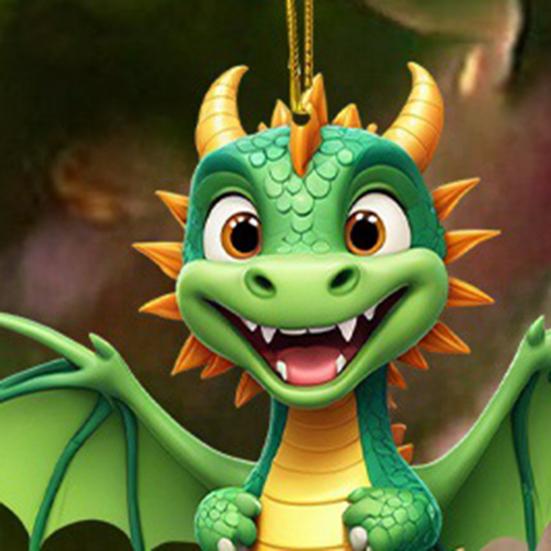 Рождественский Адвент-календарь 24 акриловые елочные игрушки Подвеска-динозавр Праздничные шармы для сумки Креативный декор для обратного отсчета для дома Праздничная вечеринка