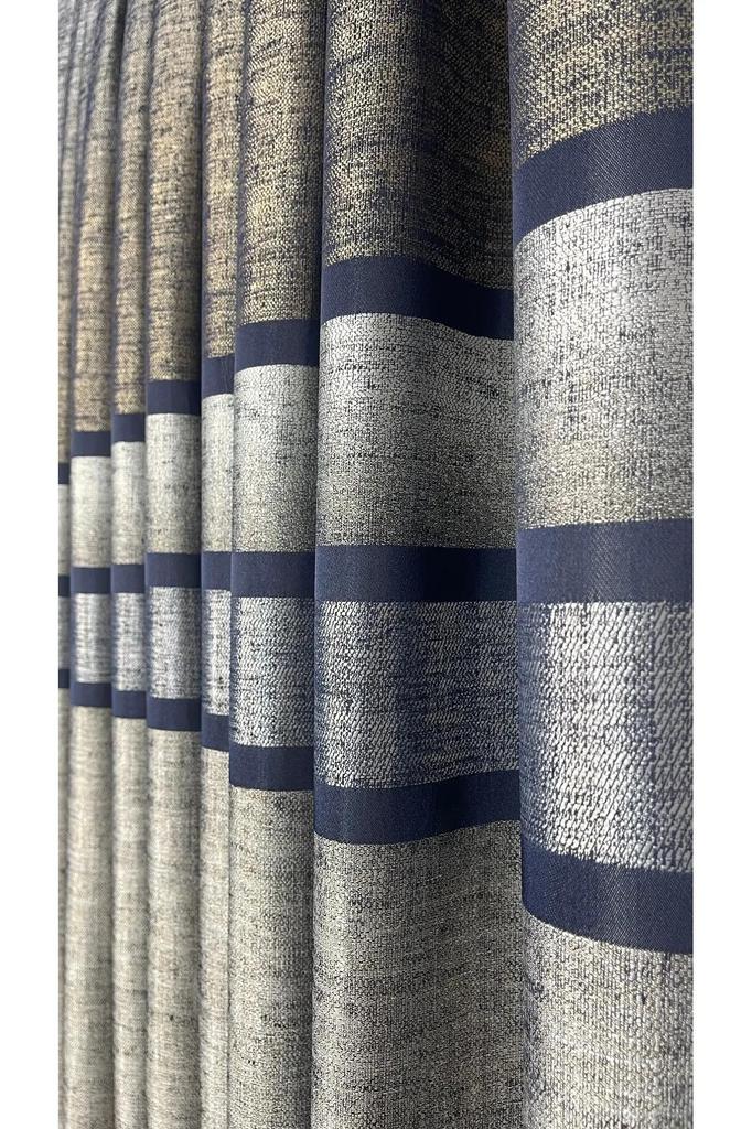 EPeddler Home Одностворчатая занавеска в золотисто-серебряную полоску, плотно плиссированная, жаккардовая, с ярким рисунком