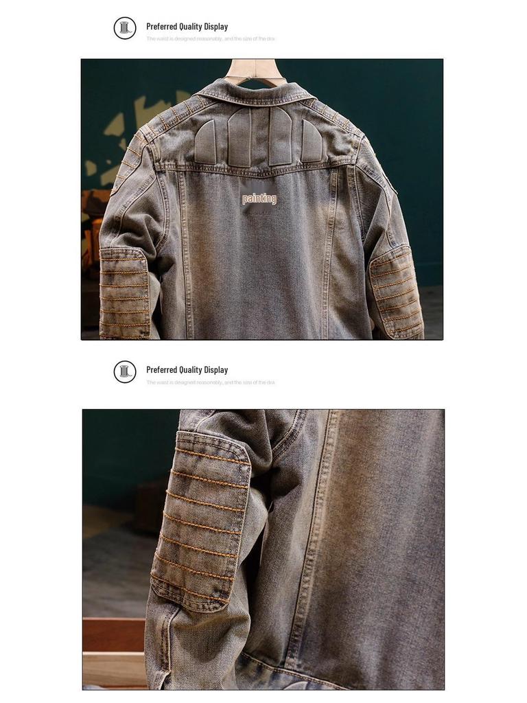 Модная мужская джинсовая мотоциклетная куртка 2025 - Стильный высококачественный дизайн для ранней осени