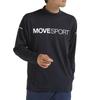 Move Sports Лонгслив Descente Мягкий Теплый Меланжевый Воротник-стойка для Тренировок и Черная Футболка, Футболка, Теплый, Эластичный, На флисовой подкладке, Бег,