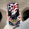 USA America Flag Purple Translucent Mobile Phone Case for iPhone 17 16 15 14 13 12 11 X XR XS Air Pro Max Plus Colorful Cover