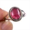 Натуральный гранат драгоценный камень ручной работы 925 пробы серебро подарок кольцо S.7 f3f33