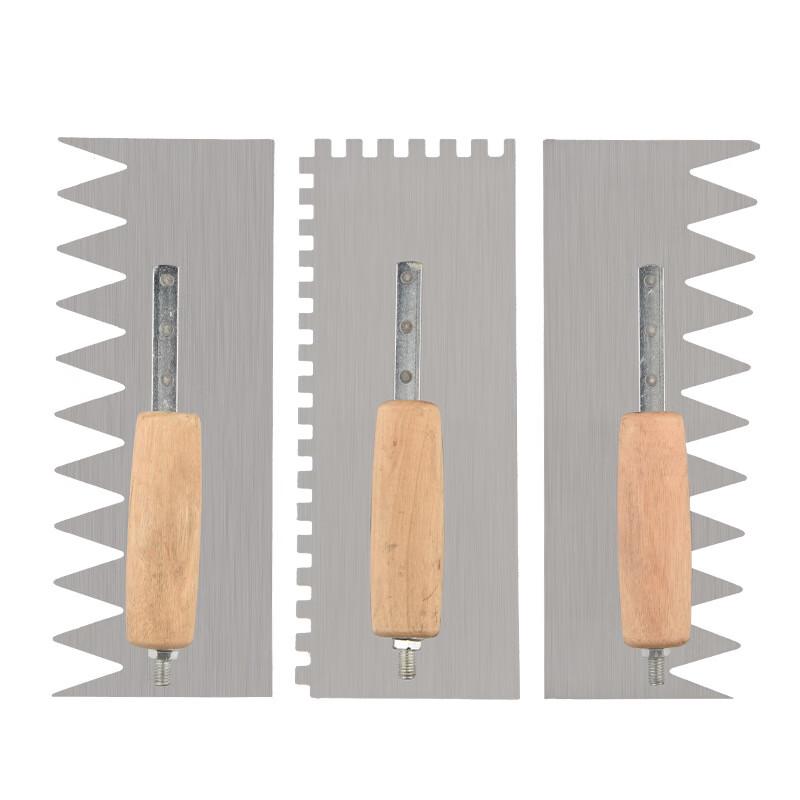 Lantuan Stainless Steel Serrated Plastering Trowel
