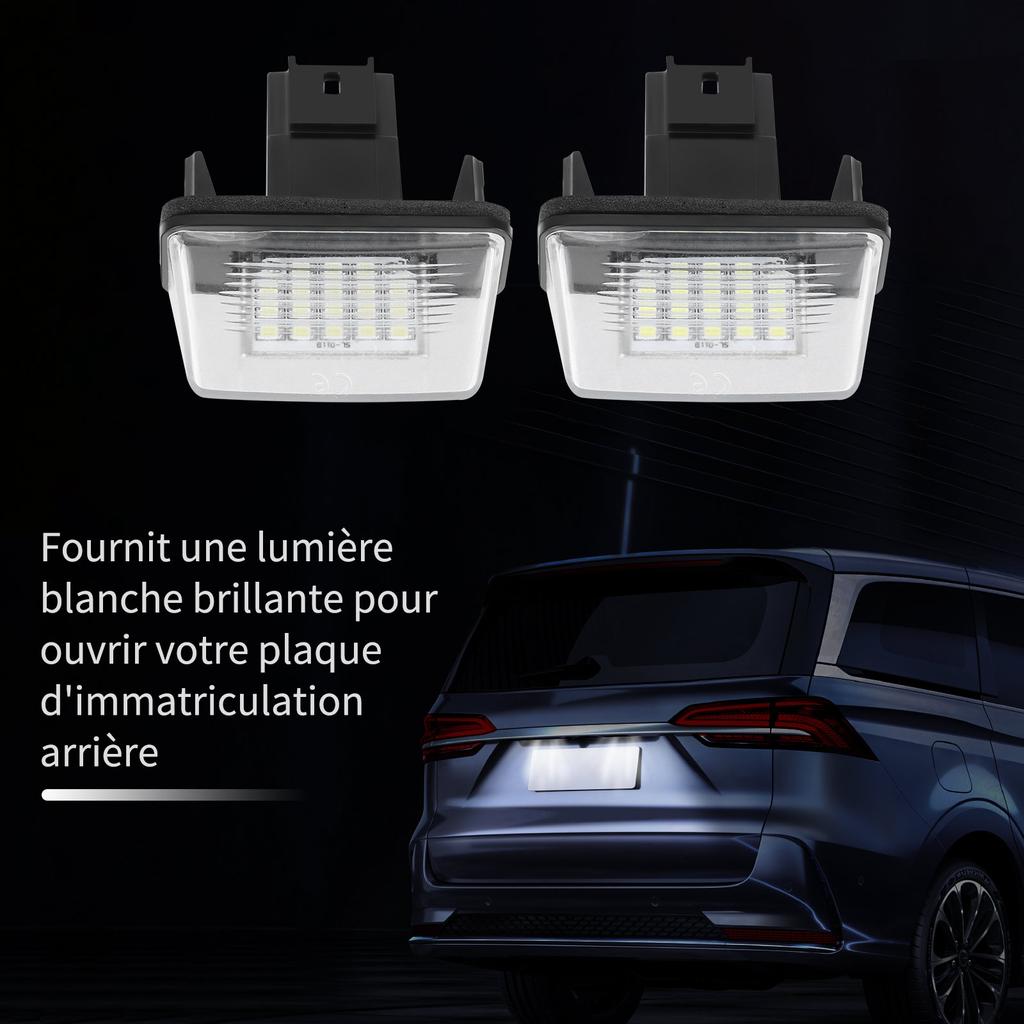 2 шт. 12 В 18 светодиодный светильник для номерного знака автомобиля 12 В 6500 К лампа для Peugeot 206 207 307 308 406 407 для Citroen C3 C4 C5 C6
