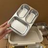 Stainless Steel Lunch Box Divided Food Storage Box Portable Food Container  School/Office