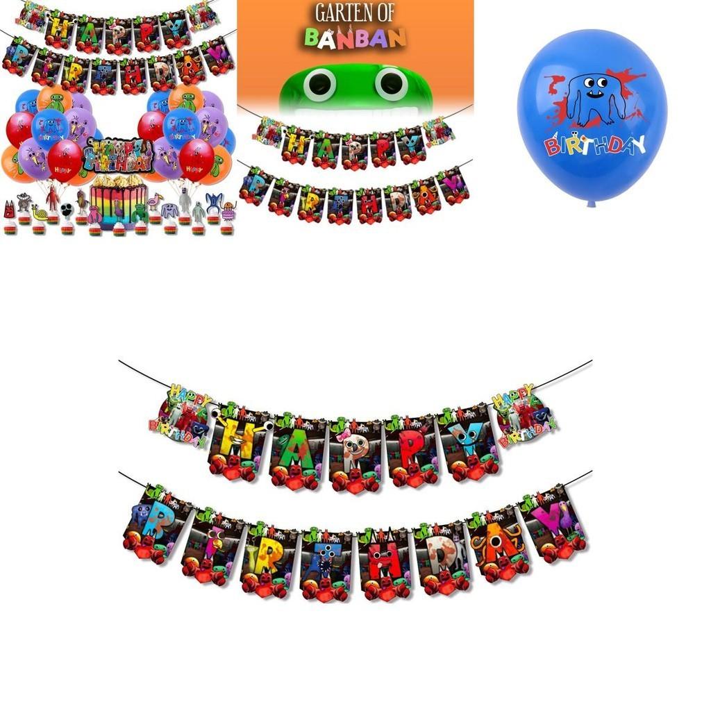 Набор для украшения дня рождения Garten Of Banban с баннером из воздушных шаров и вставными шарами