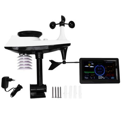 Станция прогноза погоды с дистанционным датчиком и прогнозом температуры, влажности и осадков