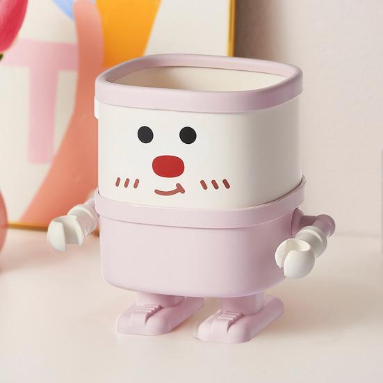 Настольный держатель для ручек, мультяшный стаканчик для хранения карандашей, многофункциональный органайзер для кистей для макияжа для домашнего офиса, школы, класса