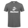 Summer Marine Corps US Marine Corps Military Letter Printed Men's Round Neck T-shirt 100%CottonCasual Outdoor Short Sleeve Large