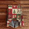Women's Christmas Print Lightweight Sweater Casual Long Sleeve Knitted Pullover