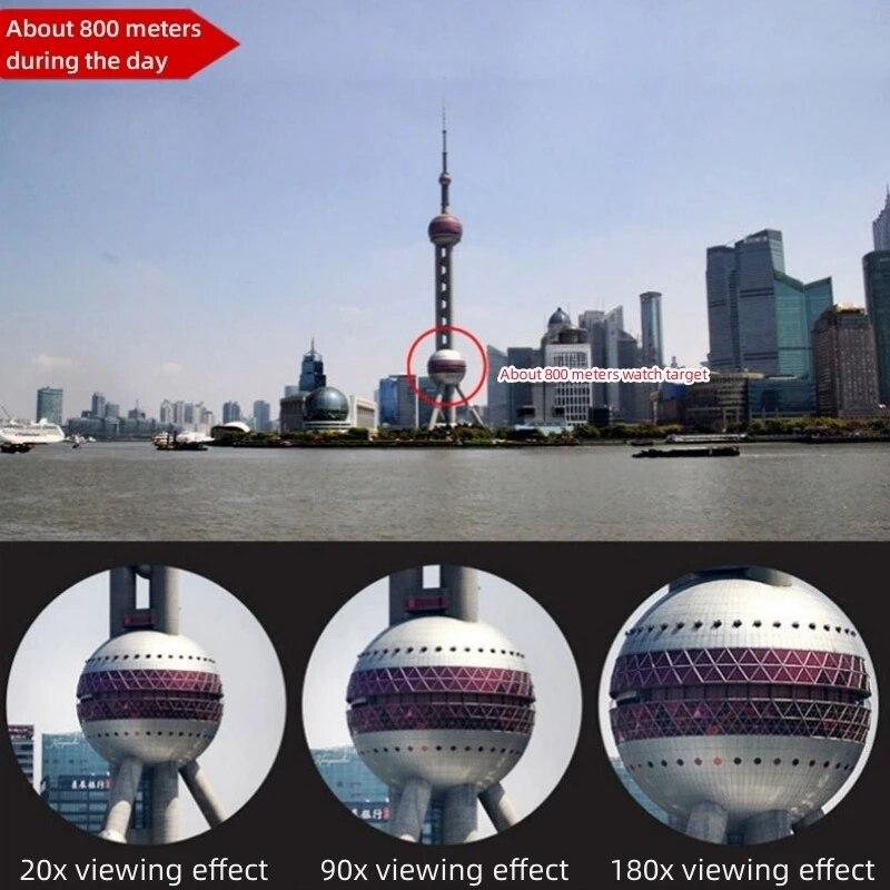 Портативный HD оптический объектив 20-180x100, мощный бинокулярный телескоп, телескоп с зумом для охоты, спорта, отдыха на природе, кемпинга, путешествий