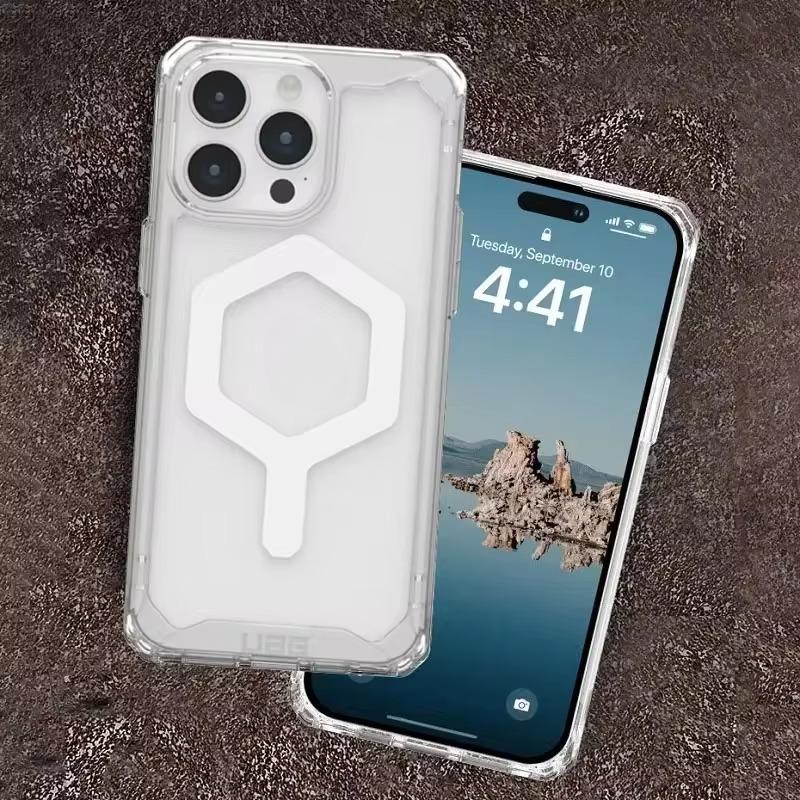 Роскошный прозрачный чехол Watch Plyo Pro MagSafe для Apple IPhone 16 Pro Max 15 14 Plus 13 12 Магнитная беспроводная зарядка Прозрачный противоударный защитный чехол