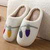 Order One Size Up Winter Cartoon Slippers for Women Cute Warm Cozy Home Shoes Indoor Shoes