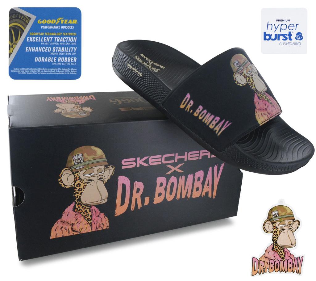 Skechers X Snoop Dogg - Гипер Слайд Др. Bombay - Мужские шлепанцы 251015-BBK ОРИГИНАЛ