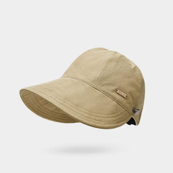 Outdoor Hat Sun Protection Anti-UV Wide Brim Solid Color Adjustable Head Circumference Foldable Lightweight Gardening Travel Sun Hat