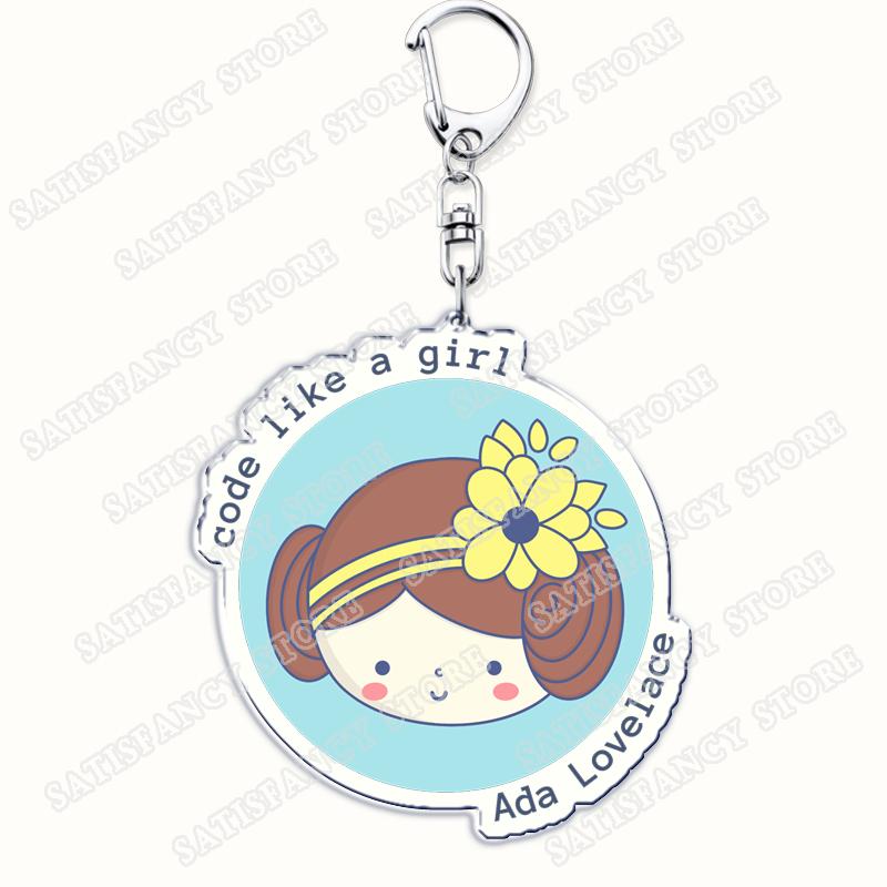 Funny Code Like A Girl Programmer Keychain for Accessories Programming Developer Computer Keyring Jewelry Fans Friends Gifts