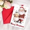 10PCS Cute Cartoon Christmas Greeting Cards Set with Envelopes, Large Size Xmas Cards for Holiday Wishes & Gifts