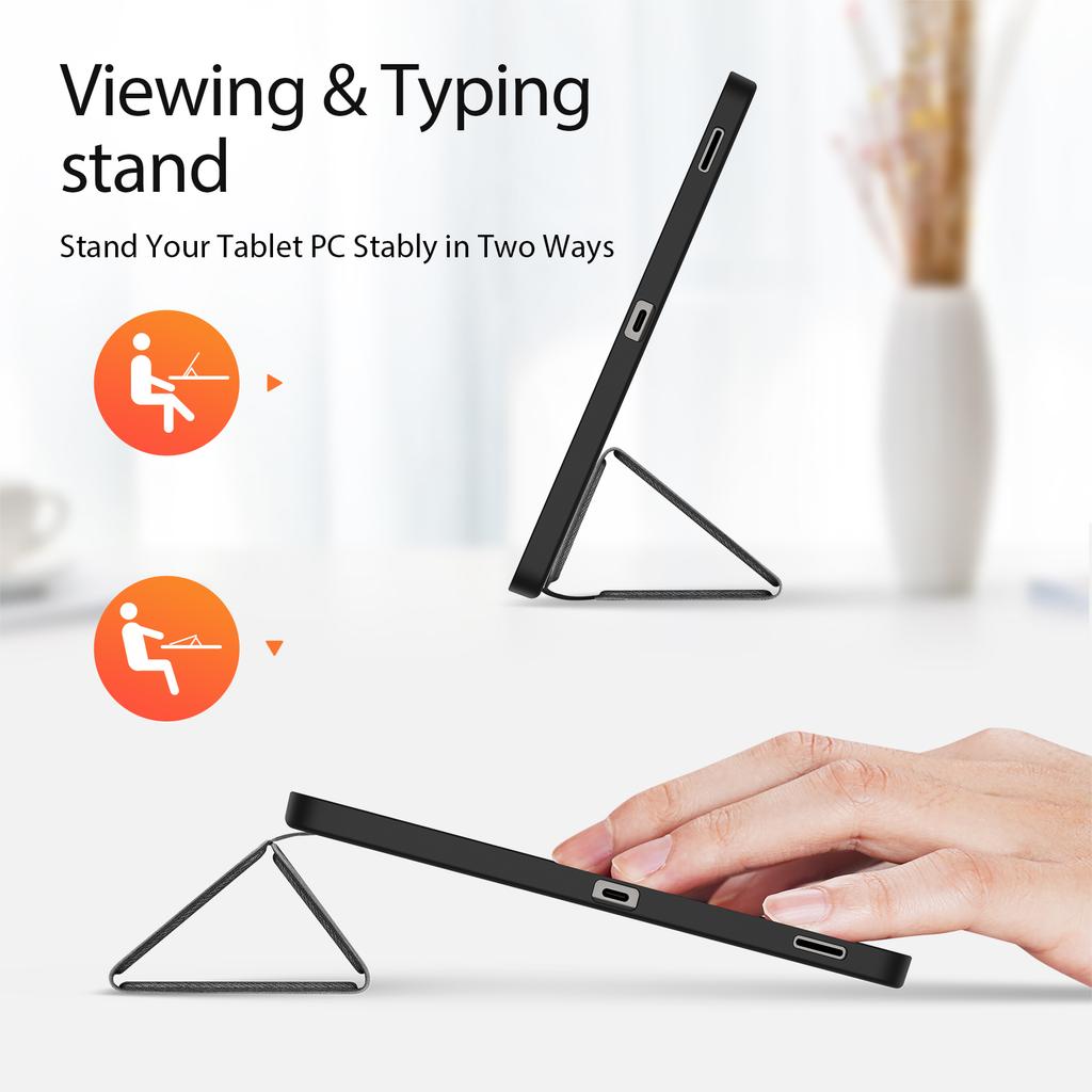 Чехол для Samsung Galaxy Tab S10 FE+ DUX DUCIS Серия Domo Чехол-подставка с тройным сгибом из ПУ кожи для планшета