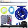 Fly Fishing Rod Combos 2.7M Portable Rod and CNC-machined Metal Fly Fishing Reel Fishing Full Kits