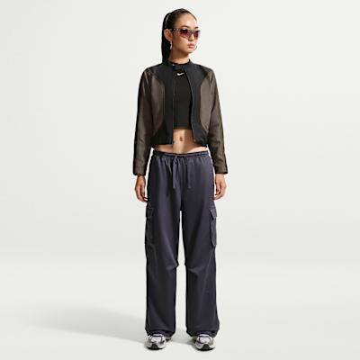 Nike Sportswear Jackets Women's Dark Umber Stand Collar Moderate