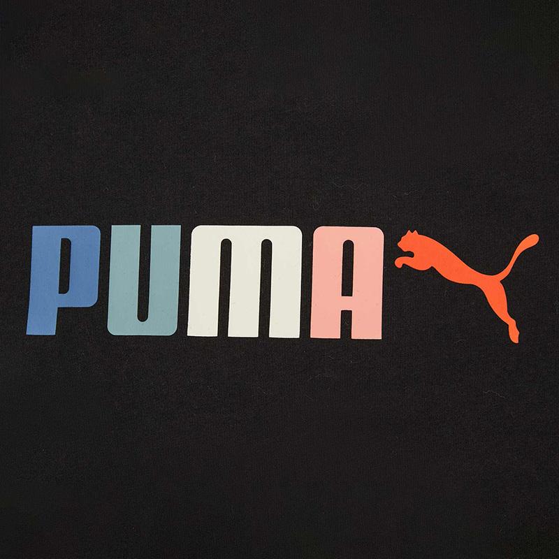Puma Вязаный пуловер с круглым вырезом Простая удобная футболка с коротким рукавом Унисекс Топы 692487-01