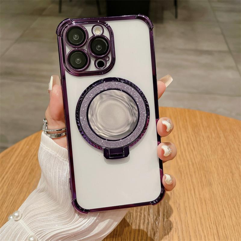 Чехол-держатель для зеркала с покрытием, мягкий силиконовый, четыре угла, воздушная подушка, противоударный, защитный чехол для Samsung Xiaomi Poco Redmi