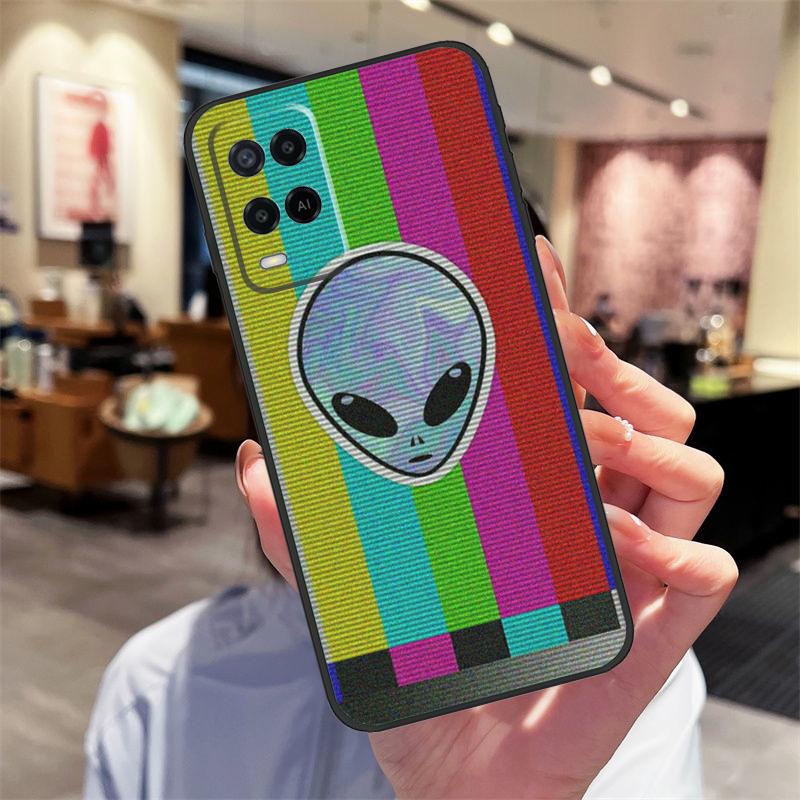 Эстетичный Чехол Инопланетянин Для Oppo A94 A54 A40 A60 A80 A98 A78 A18 A38 A58 A16 A76 A96 A17 A77 A74 A57S A15