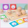 Wooden Expression Emotional Matching Ball Learning Toy Children Play Interactive