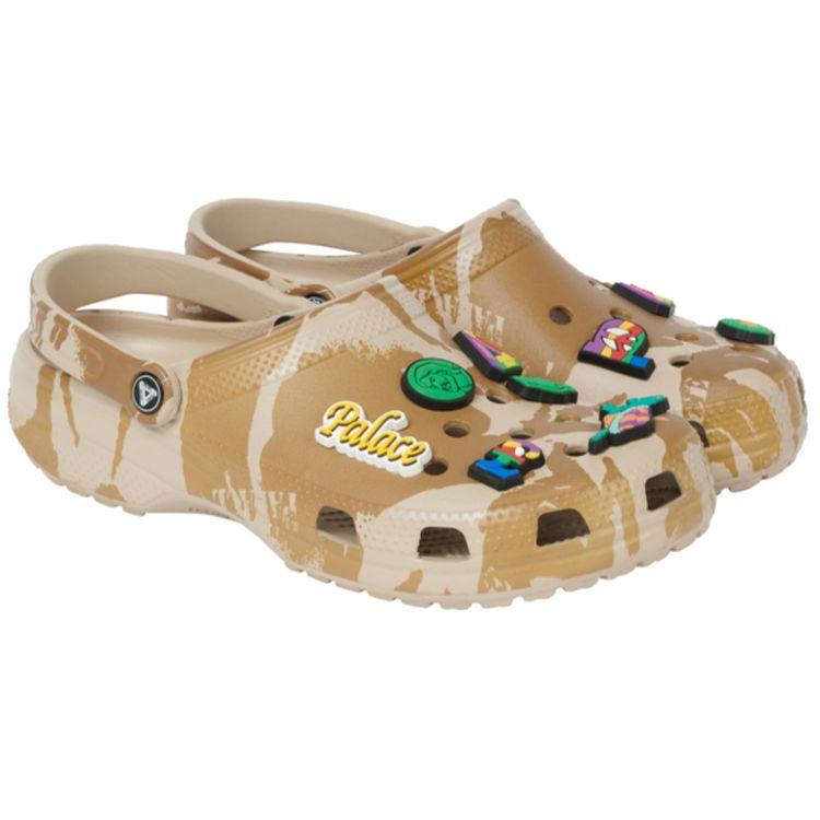 Palace x Crocs Классические клоги Бежевый камуфляж Мужские кроссовки 207451-960