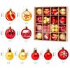 44-Piece Christmas Tree Decoration Set: 6cm Colorful PVC Hanging Balls
