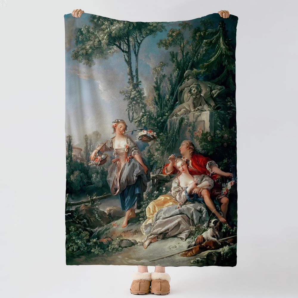 Artist FFrancois Boucher Throw Soft Warm Flannel Blanket Multiuse Throw for Bed Sofa Office Air Conditioning Nap Blanket