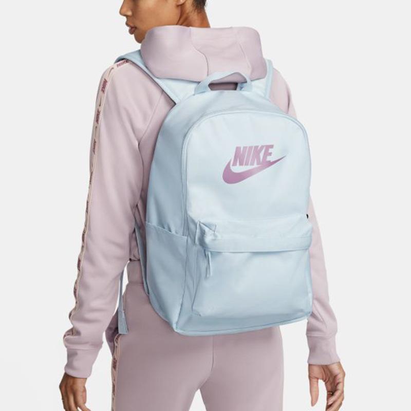 Nike Спортивный Повседневный Большой Вместимости Тканевый Рюкзак с Принтом и Логотипом Унисекс Рюкзак Светло-Синий DC4244-474