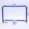 Folding Mini Football Soccer Goal Post Net Set With Pump Kids Sport Toy