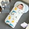 Biduole Хлопковый детский пеленальный одеяло-мешок - Анти-стартовый спальный мешок для новорожденных на весну и лето