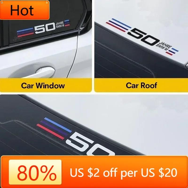 New 2025 Car Triangle Window Decoration 50 Anniversary sticker For BMW 3 5 7 Series F48 F39 G42 G30 G20 G26 F10 F06 F30 F13