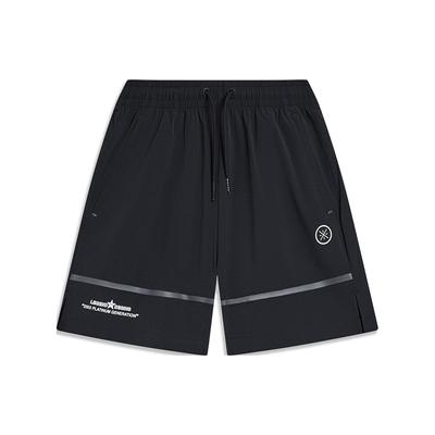 Спортивные шорты Li Ning Wade Series с логотипом и трехмерным принтом Ice Feel, мужские шорты черного цвета AKST533-1