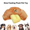 Plush Croissant Dog Toy Squeaky Bread Dog Chew Toy with Crinkle Sound Interactive Puppy Snuffle Toy for Small Medium Dogs