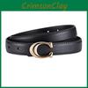 Premium Leather Pu Women Belt With Alphabet Alloy Closure For Casual Office Or