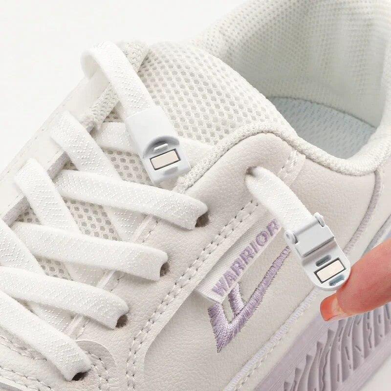 1 пара новых кроссовок на эластичной шнуровке для взрослых и детей, шнурки с магнитным замком, 8 мм, без завязок, плоские шнурки без завязок, аксессуары для обуви