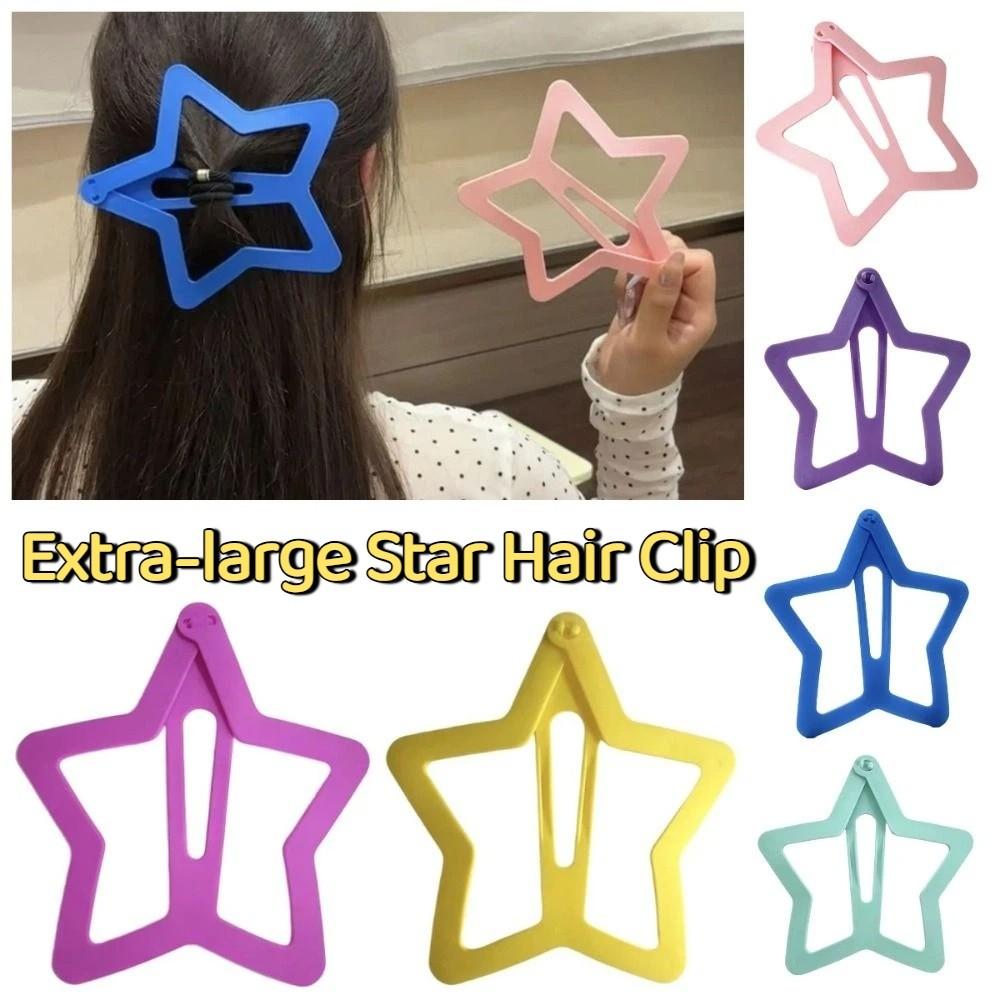 Solid Color Extra-large Star Hair Clip INS Funny Hair Grip Photography Props Clothes BB Clip Girl