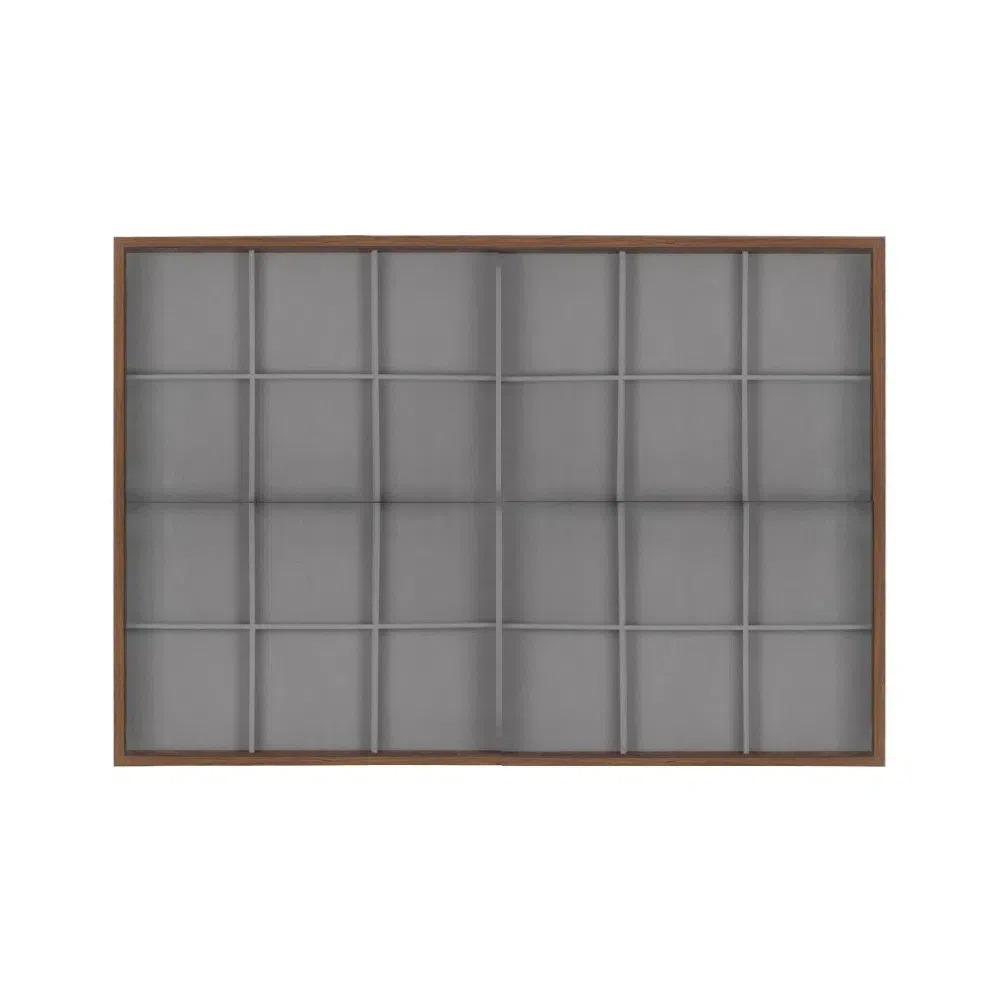 Large Capacity Wooden Jewelry Tray Dust-proof Jewelry Display Box Jewelry Display