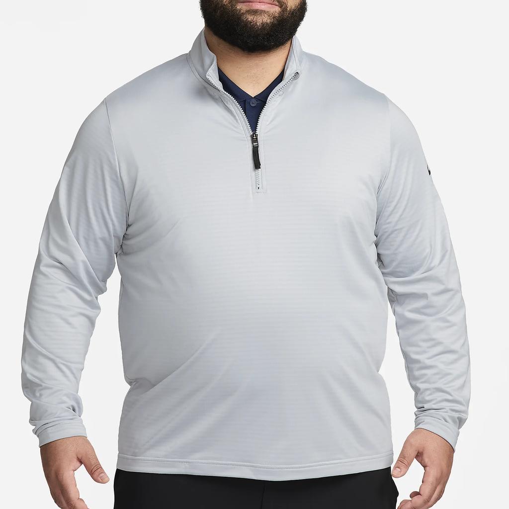 Nike Victory Solid Logo Half-Zip Design Long Sleeve T-Shirt Men Tops Light-Smoke-Gray FD5837-077