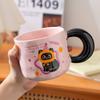 Кружка для девочки с котенком, милая мультяшная чашка для молока Фуфу, бытовая чашка для воды с крышкой для подарков на день рождения сестрам и друзьям