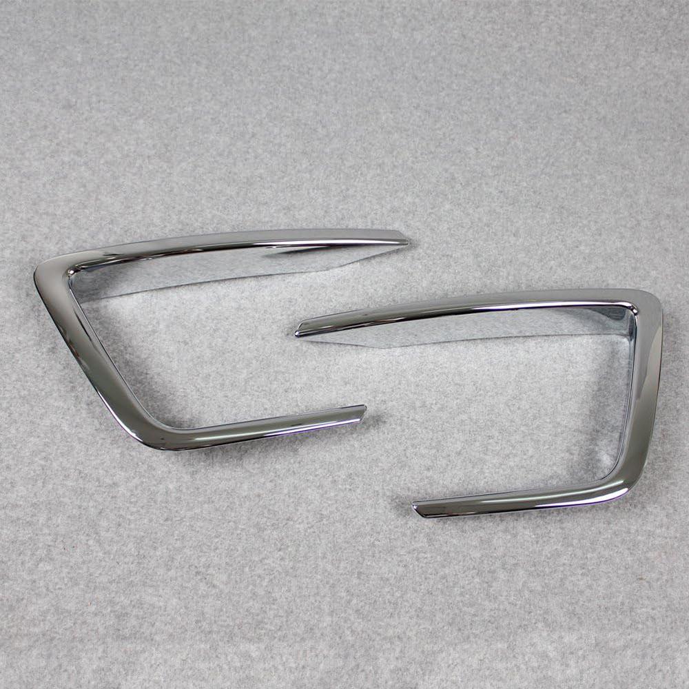 2x Chrome Front Fog Light Lamp Cover Trim For Ford Expedition 2018-2021 XLT MAX
