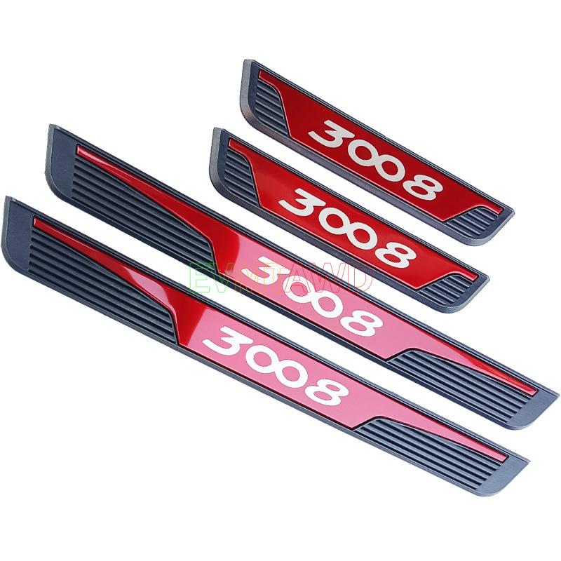 Для Peugeot 3008 GT аксессуар 2016-2022 нержавеющая накладка на порог автомобиля, защита от ударов, защитная крышка для педали